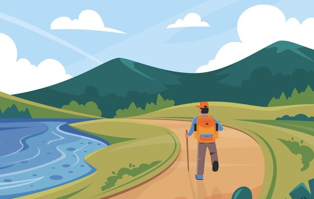 Japanese walking style, a simple exercise, outstandingly effective. Graphics: Thuy Duong