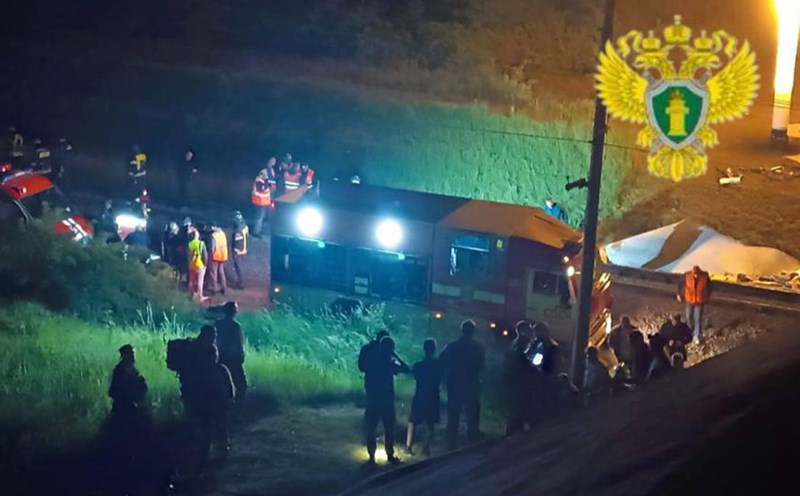 Scene of the attack in Bryansk (Russia) carried out by Ukraine on June 1. Photo: Moscow Inter-regional Traffic Prosecutor's Office