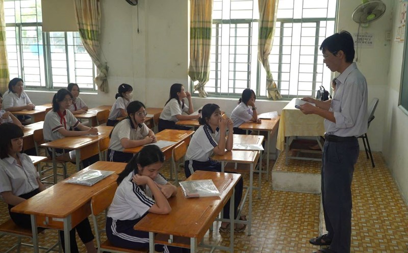 Candidates taking the 10th grade entrance exam in Ho Chi Minh City in 2025. Photo: Chan Phuc