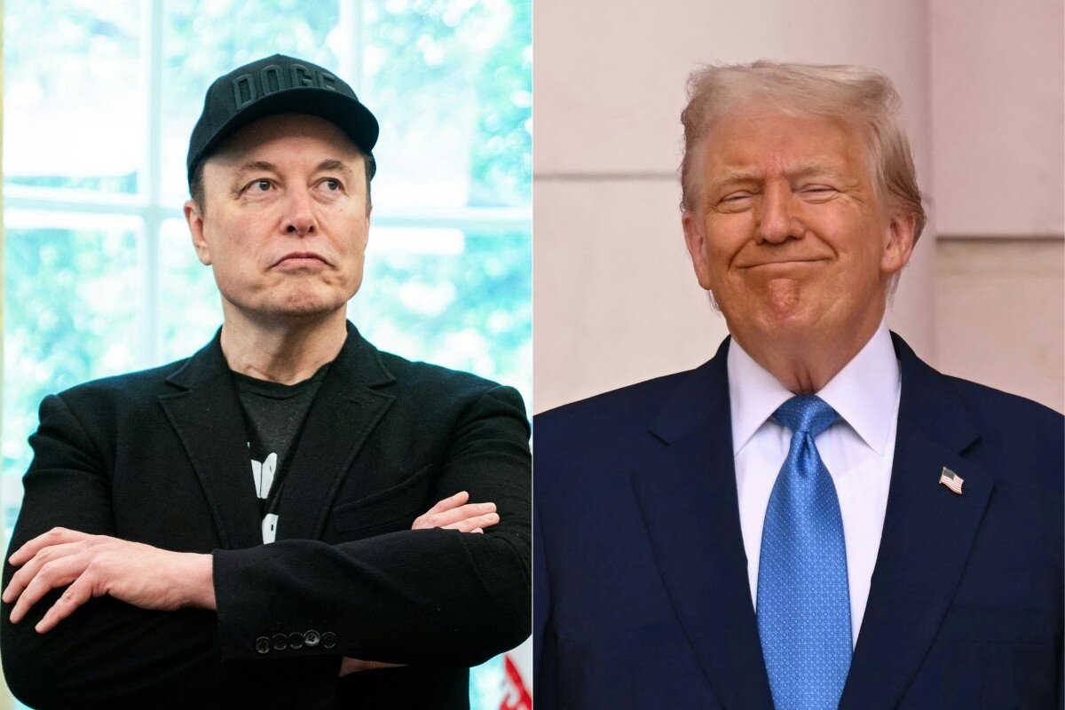 El presidente Donald Trump y el CEO Tesla Elon Musk. Foto: AFP