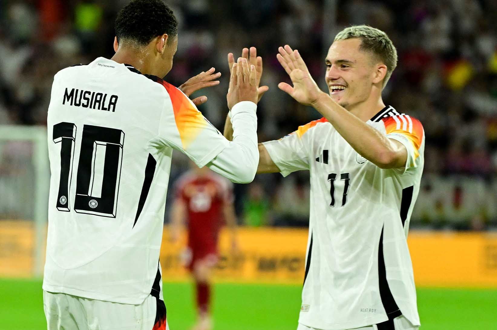 Florian Wirtz es siempre la estrella mas creativa del equipo aleman de la Eurocopa 2024. Foto: AFP