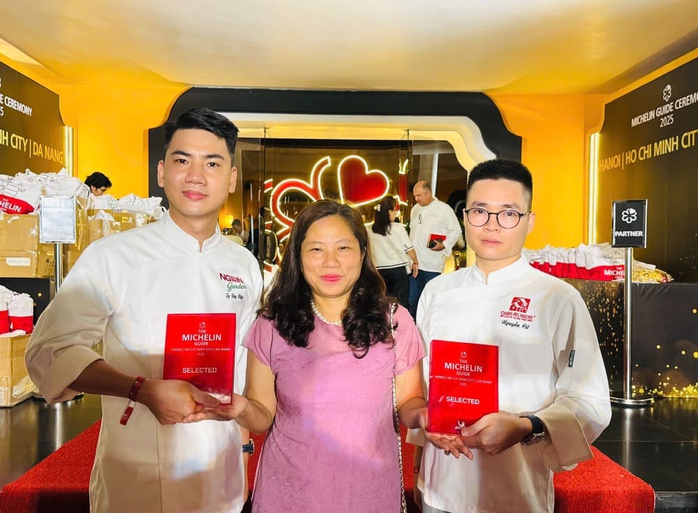 Hanh esta feliz cuando los dos deliciosos restaurantes de jardineria y el delicioso restaurante hacen la lista seleccionada de Michelin. Foto: personaje proporcionado