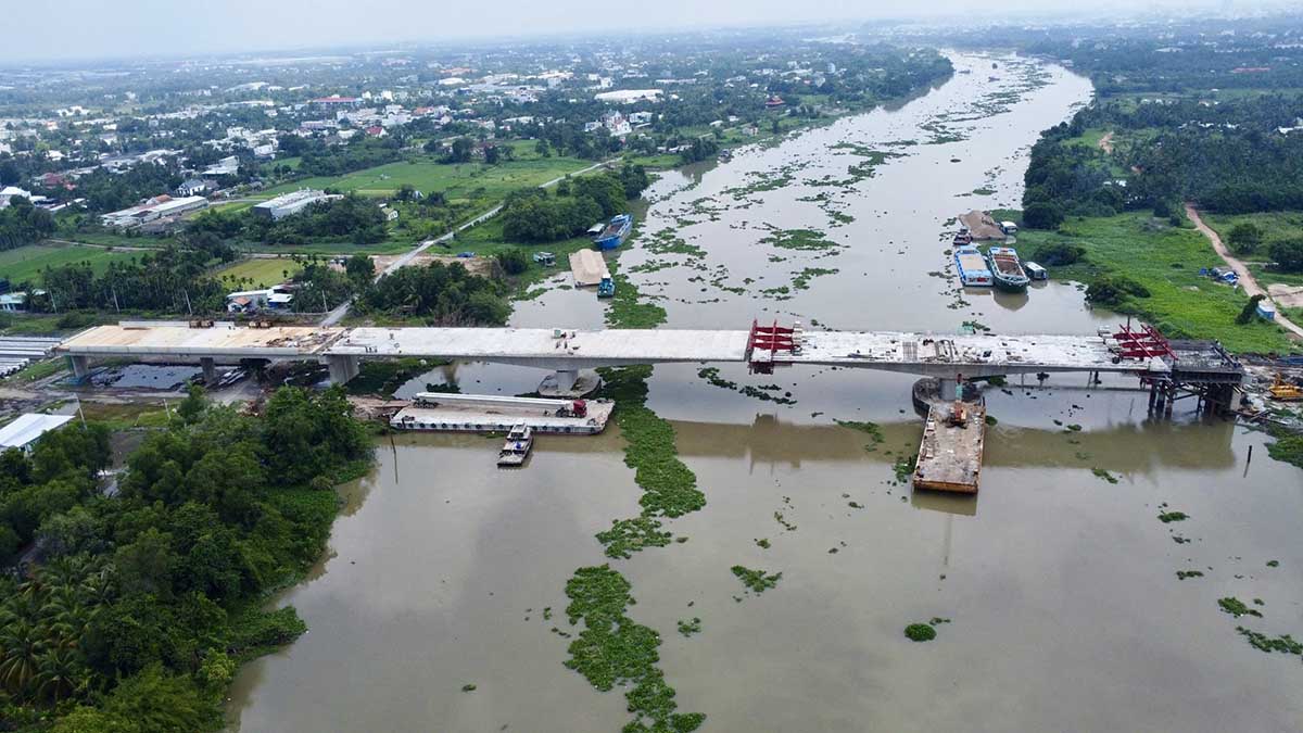 Binh Bridge enviado al proyecto 3er Belt en la ciudad de Ho Chi Minh borrara el trafico tecnico a fines de 2025. Foto: Dinh Trong