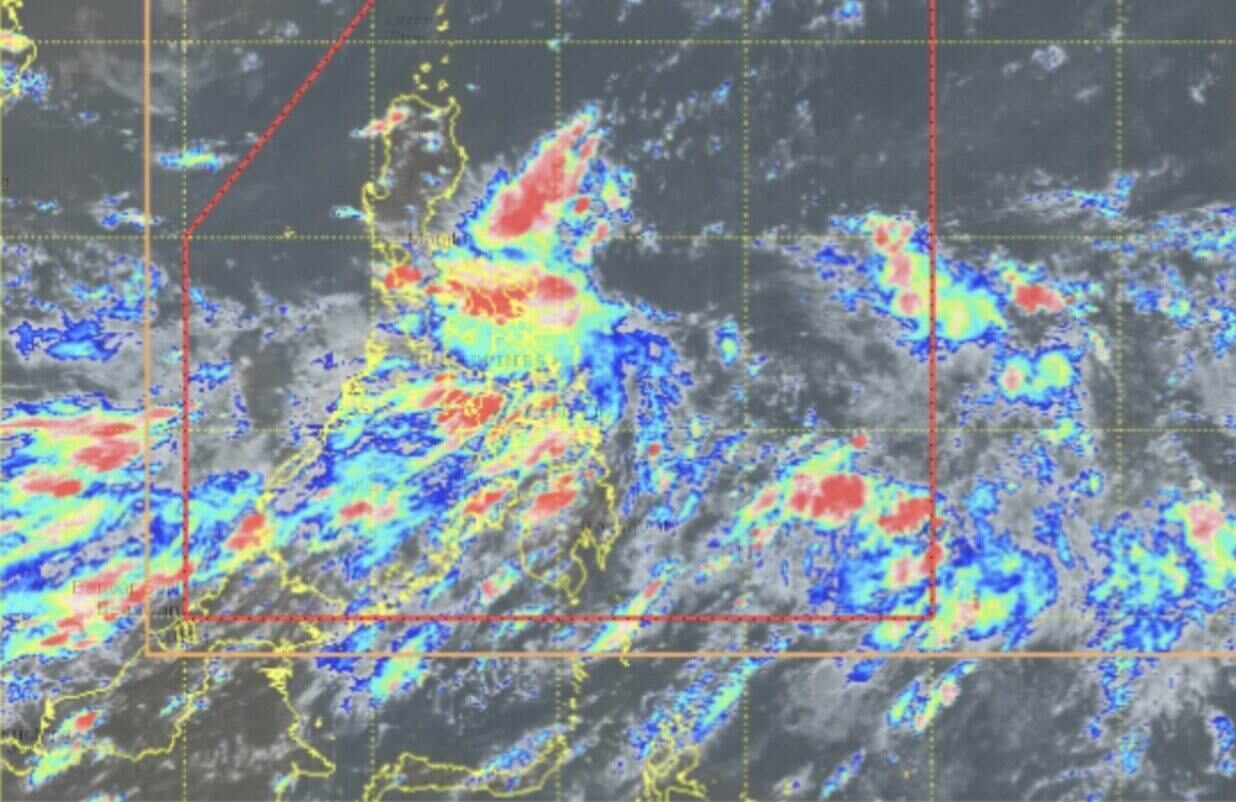 El area de baja presion cerca del Mar del Este puede fortalecer el tifon No. 1 de 2025 dentro de las 24 horas desde 6.6. Foto: Pagasa