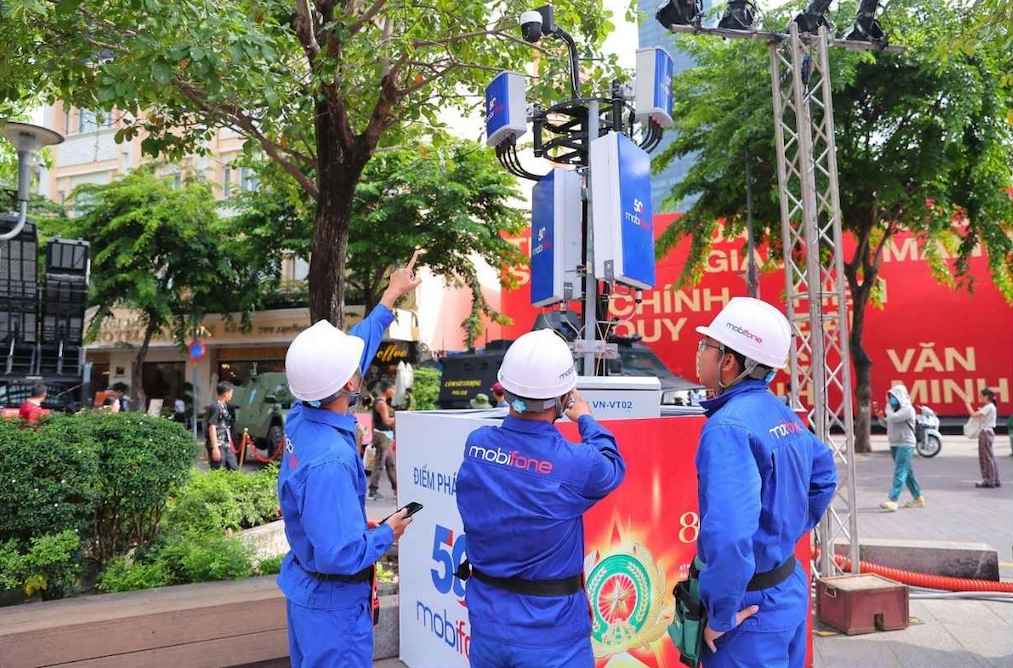 MobiFone da trien khai 20 tram phat song luu dong. Anh: MobiFone