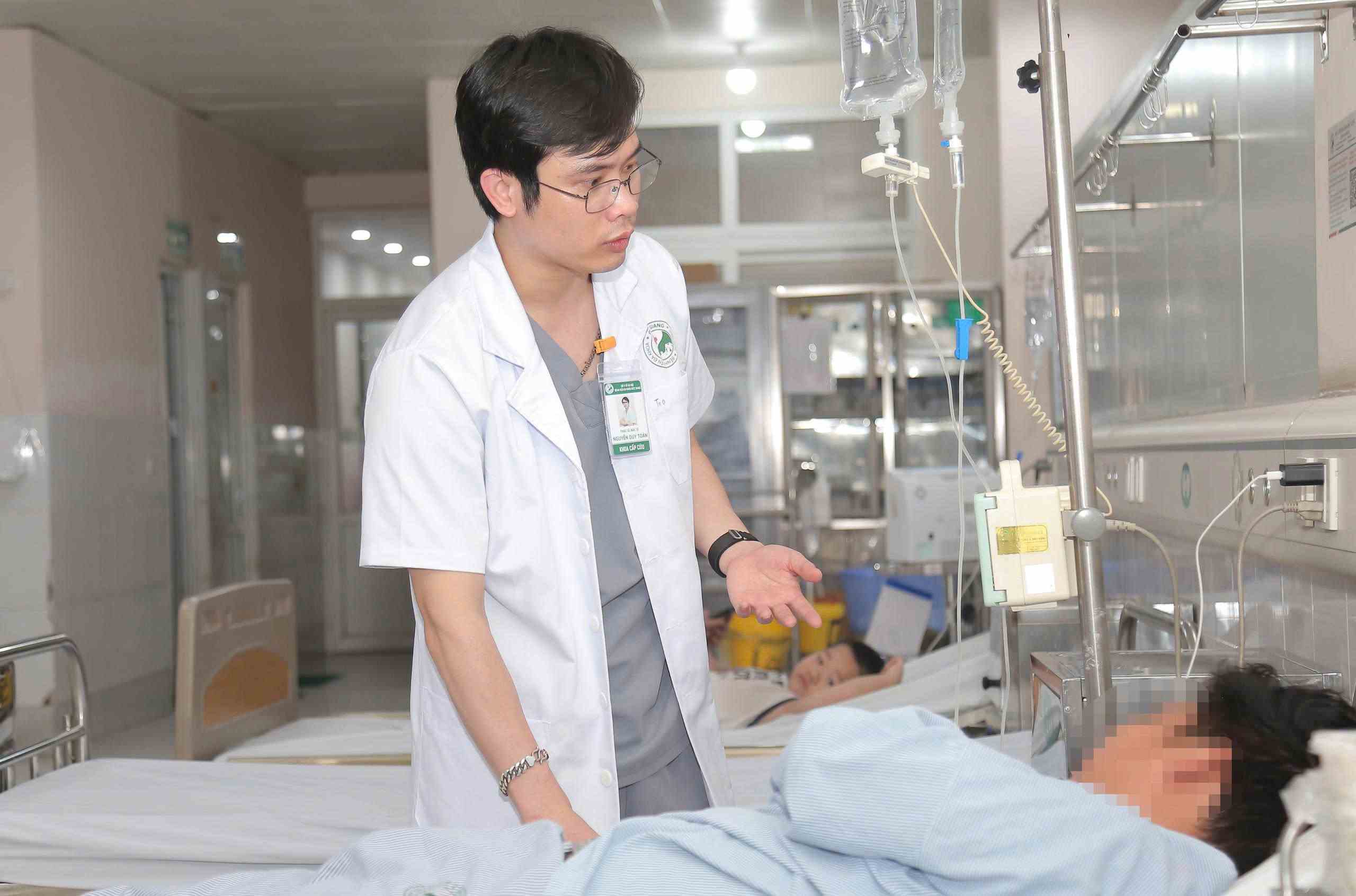 The patient was hospitalized in high blood pressure and was given timely emergency care. Photo: BVCC