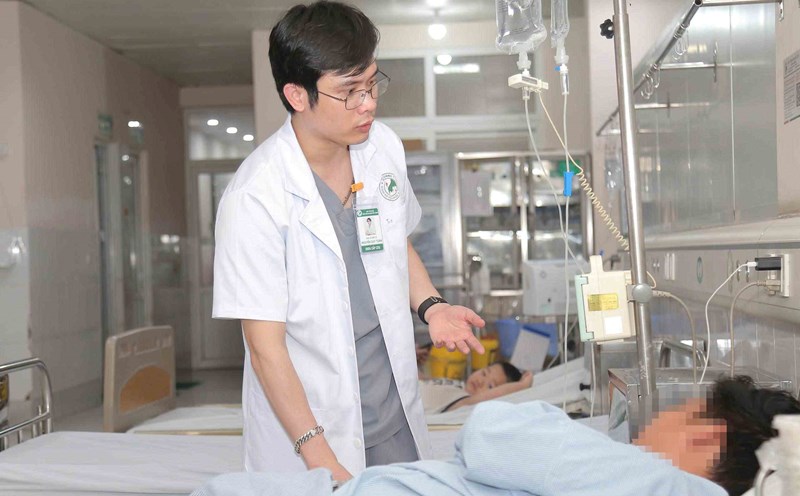 The patient was hospitalized in high blood pressure and was given timely emergency care. Photo: BVCC