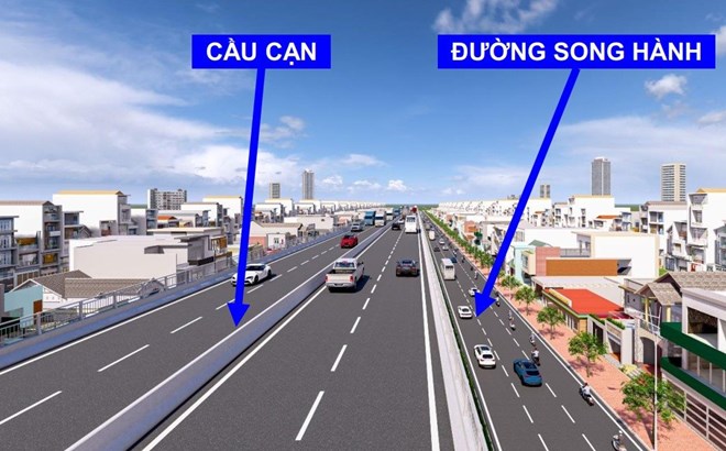 Phoi canh duong tren cao 4 lan xe tren Quoc lo 13 (TPHCM). Anh: So Xay dung TPHCM