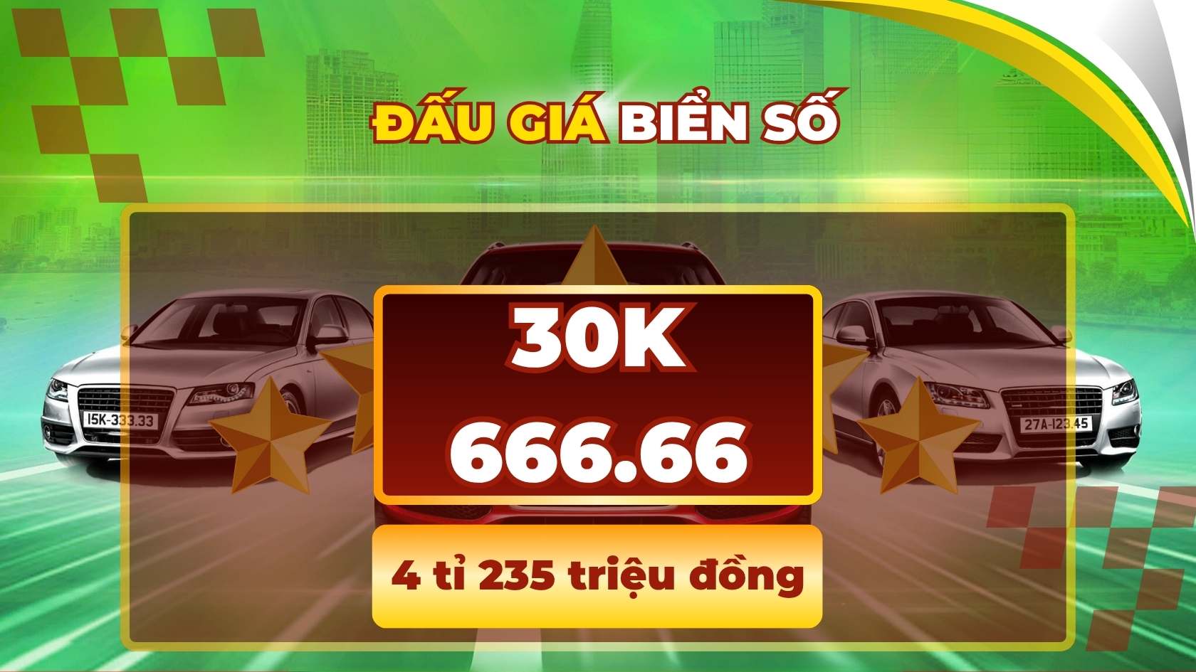 Revelando el precio extremadamente alto del numero de placa 30k-666.66 en la subasta en 6.6
