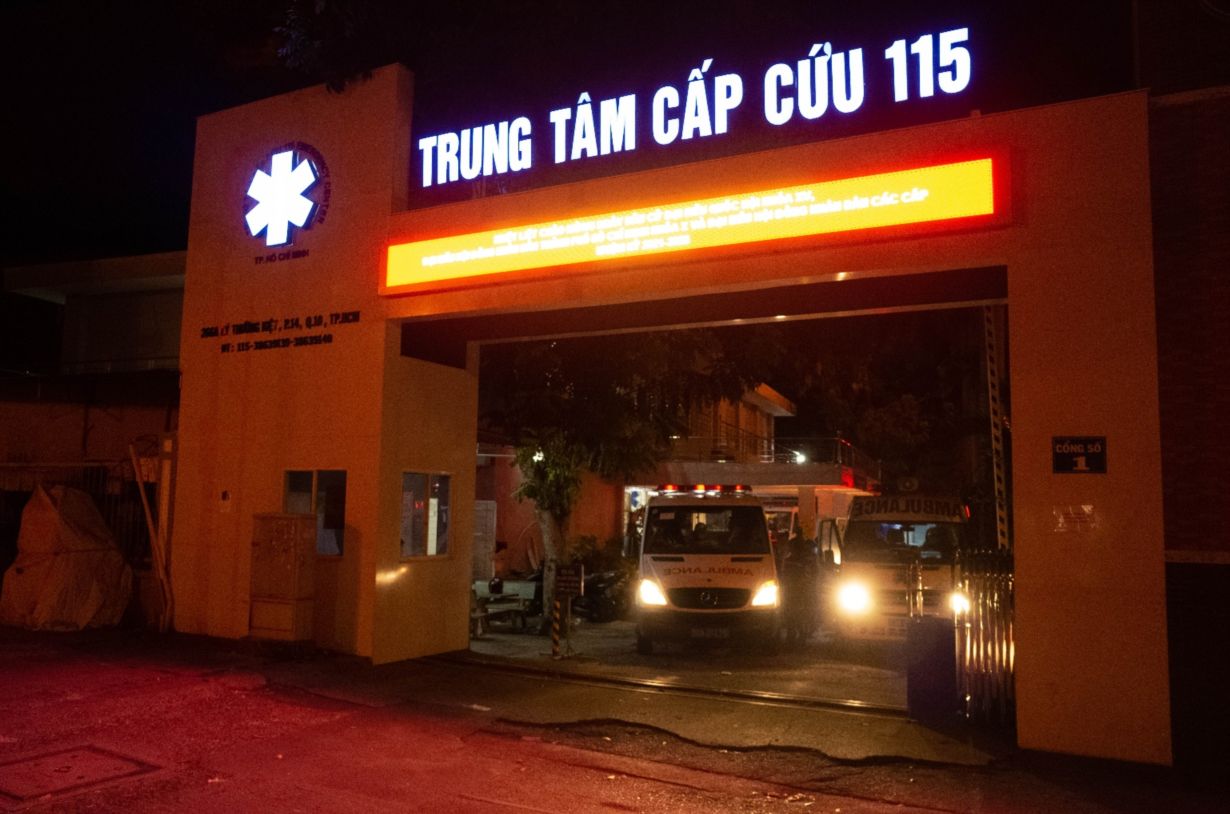 The emergency team immediately deployed when receiving information about the maternal case. Photo: Provided by Ho Chi Minh City 115 Emergency Center