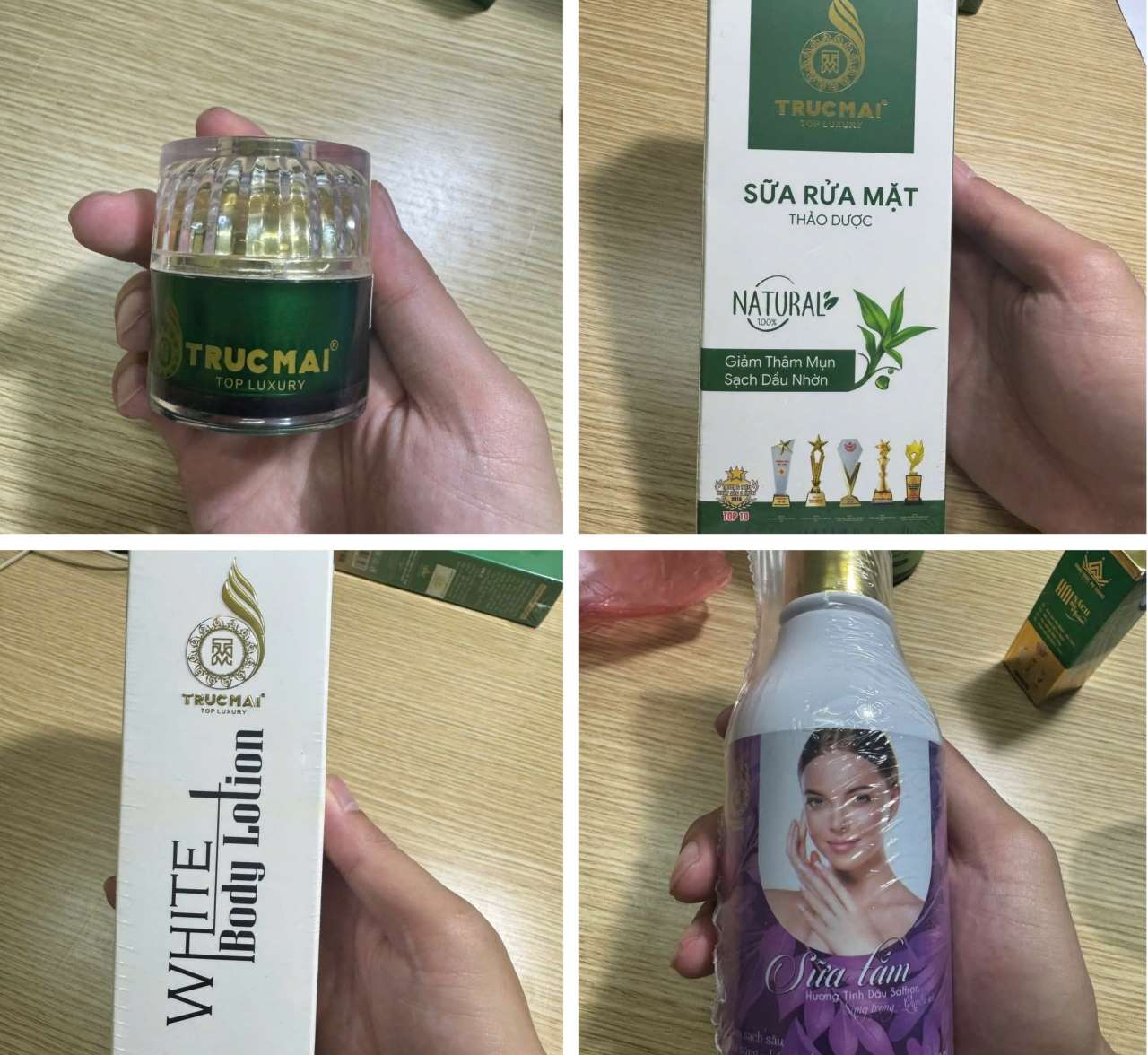 Một số sản phẩm mỹ phẩm bị thu giữ 