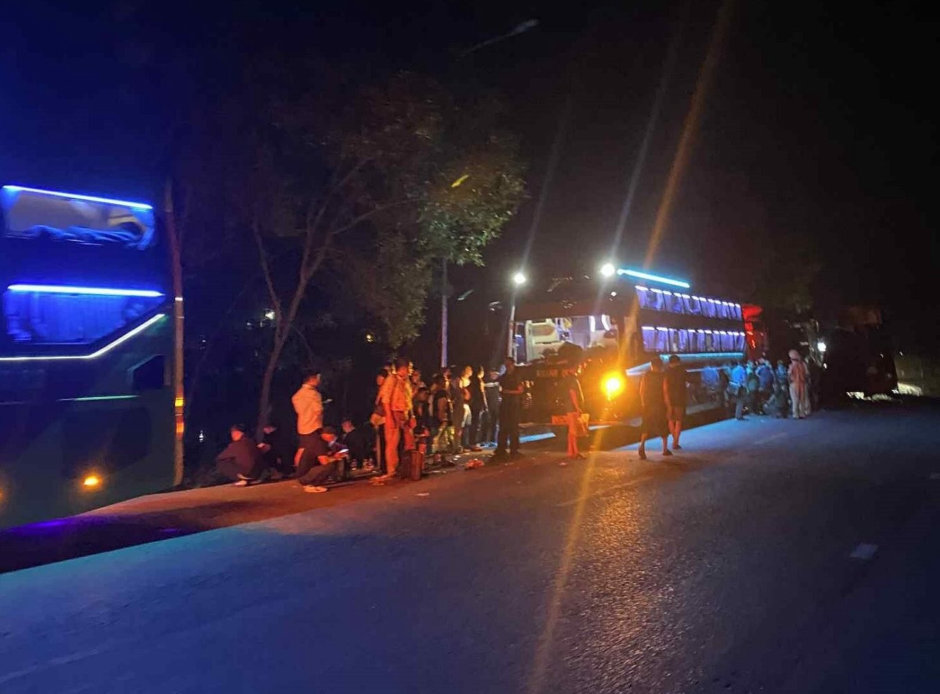 La escena del accidente. Foto: Quang Thanh.