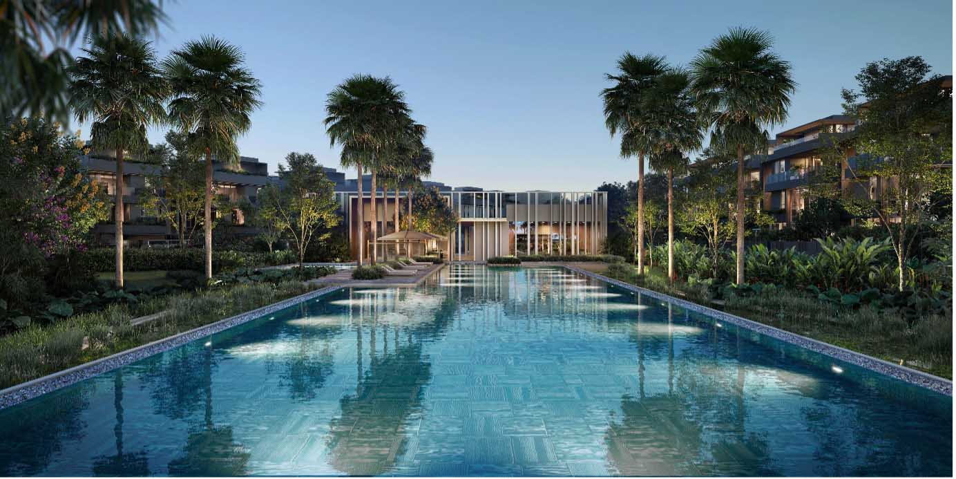 Ho boi dai 50m nam trong khuon vien Clubhouse, mang den khong gian thu gian ly tuong giua thien nhien xanh mat. Anh: CLD.