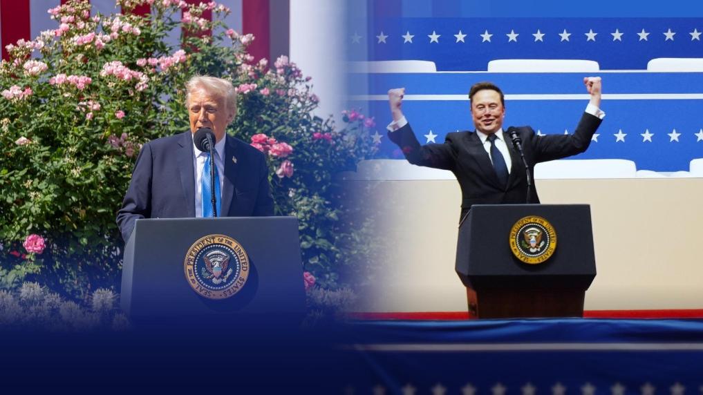 US President Donald Trump and billionaire Elon Musk. Photo: Xinhua