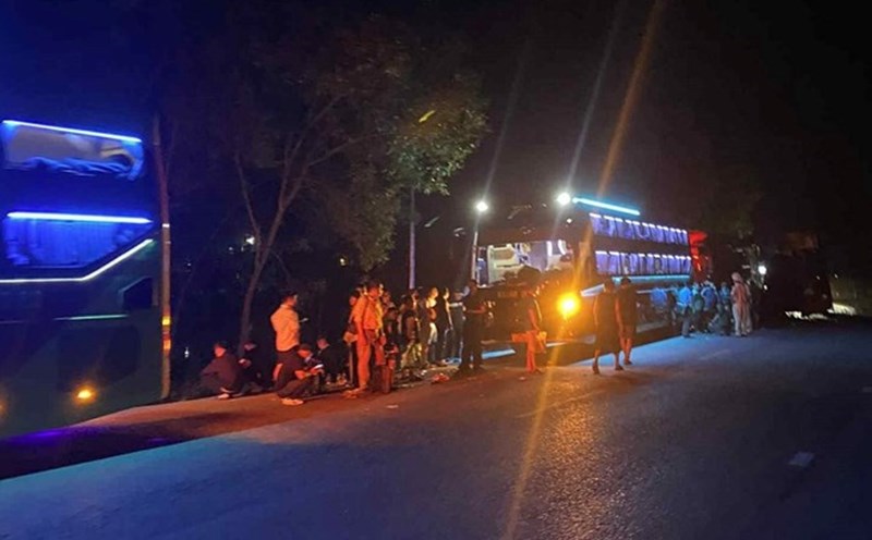 Scene of the accident. Photo: Quang Thanh.