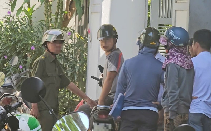 The scene of the incident that injured 3 people in Hue. Photo: Nguyen Luan