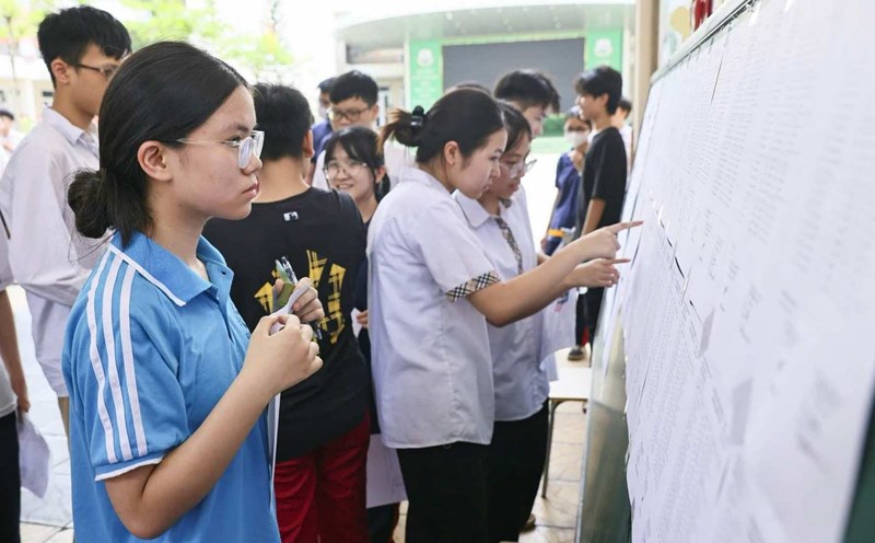 On the afternoon of June 7, candidates completed the second exam of Foreign Language (mainly English), the entrance exam for grade 10 in Hanoi for the 2025-2026 school year. To answer the question, the English exam will be continuously updated by Lao Dong Newspaper. Photo: Hai Nguyen