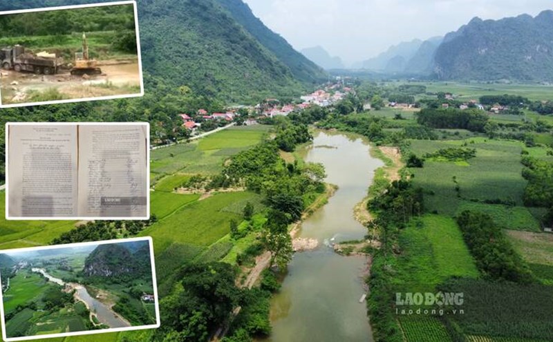 Song Rong Người dân nhiều lần phản đối khai thác cát trên sông Rong. Ảnh: Lam Thanh