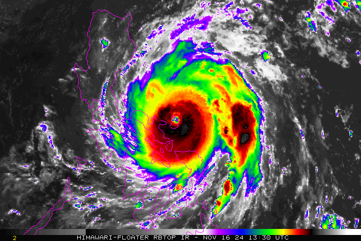 Pepito Super Typhoon se acerco a Filipinas en la temporada de tormentas en 2024. Foto: NOAA