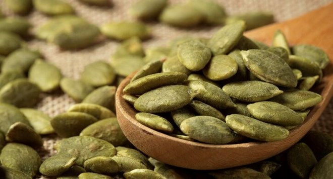 Pumpkin seeds are rich in magnesium, which is very good for health. Photo: Thuy Duong