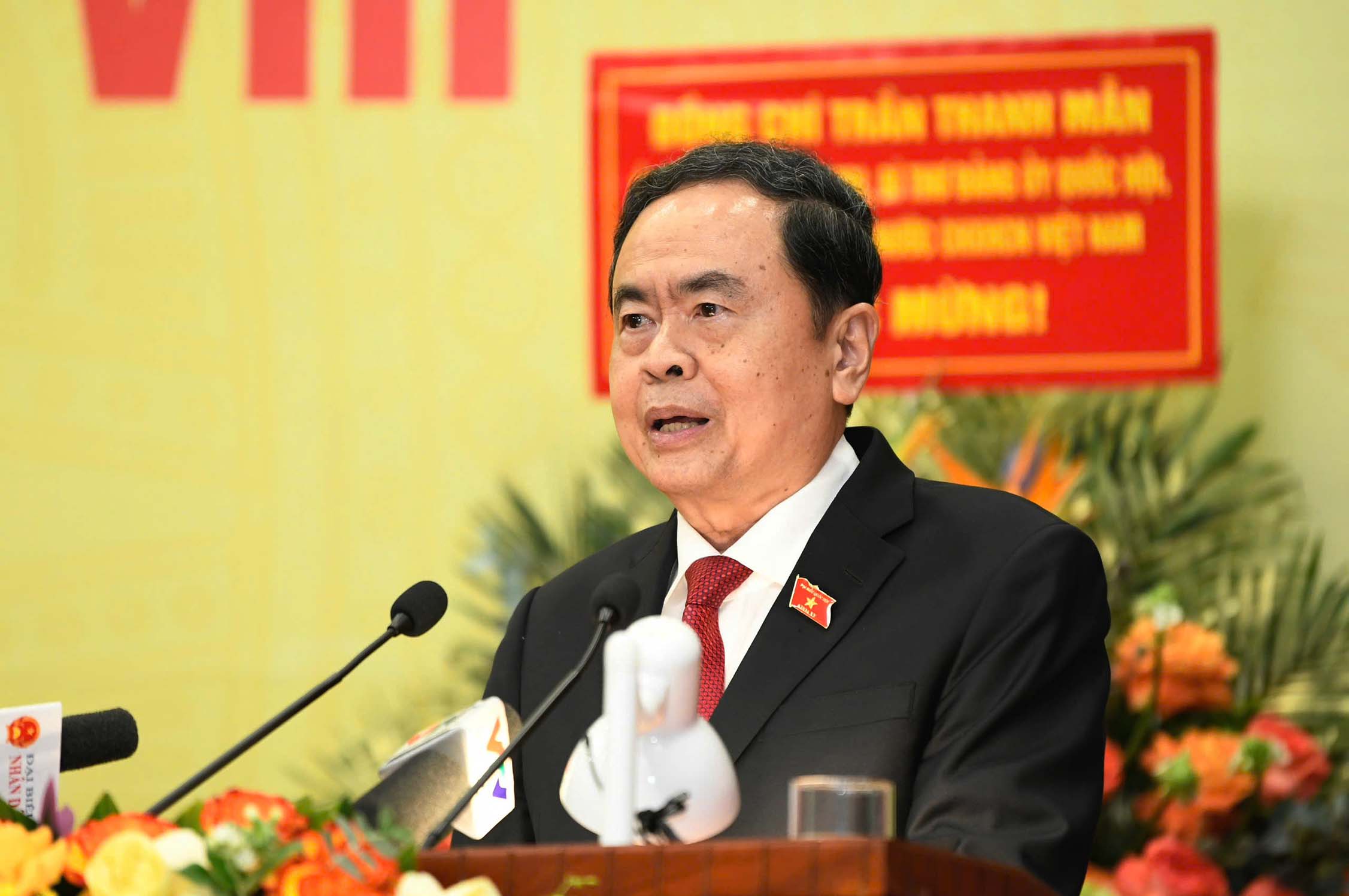 National Assembly Chairman Tran Thanh Man gave a speech at the State Audit Party Congress for the 2025-2030 term. Photo: Tung Giang