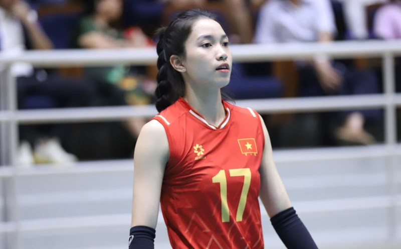 Main striker Nguyen Thi Phuong of the Vietnam women's volleyball team. Photo: Nguyen Vu