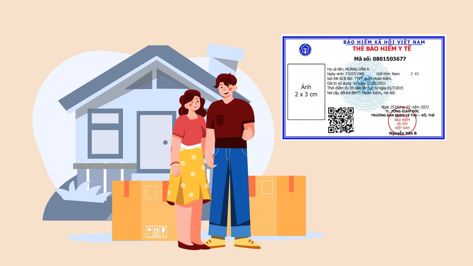 When changing the place of residence or temporary residence, people with a health insurance card must pay attention to these 3 things. Graphics: Linh Dan