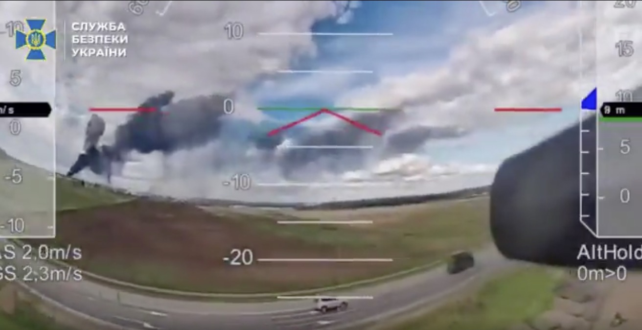 UAV Ucrania ataco el aeropuerto de Belaya de Rusia. Foto: Agencia de Seguridad ucraniana