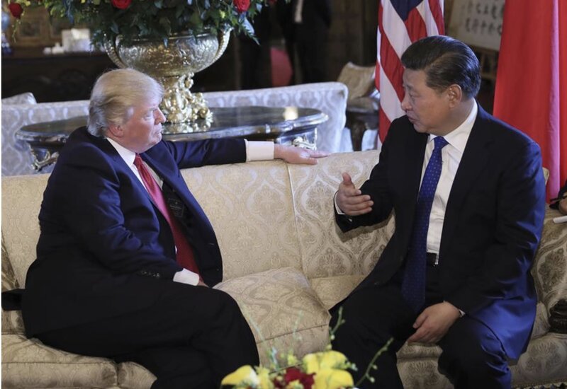 El presidente de los Estados Unidos, Donald Trump y el secretario general, el presidente chino Xi Jinping. Foto: Xinhua