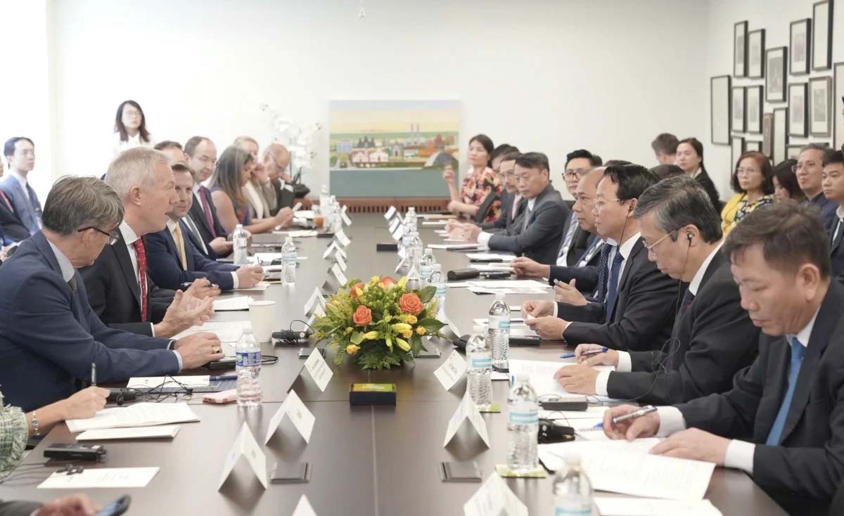 Buoi lam viec giua Bo Nong nghiep va Moi truong Viet Nam va Hoi dong Kinh doanh Hoa Ky - ASEAN (USABC). Anh: Doan cong tac.
