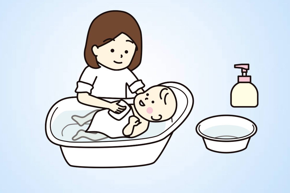 Parents' mistakes when bathing can harm their children's skin. Graphics: Thien Nhan
