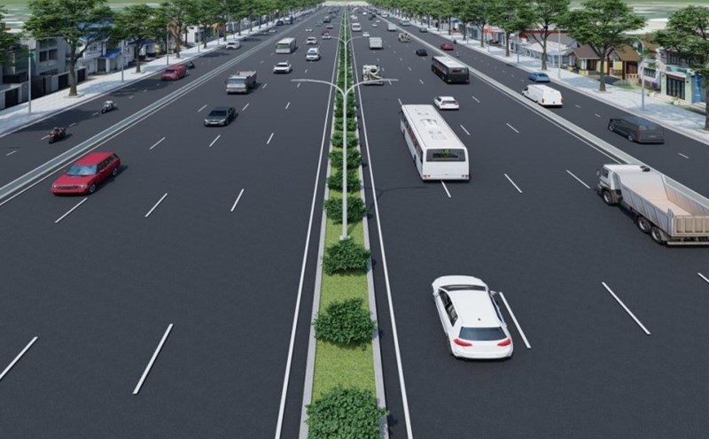 National Highway 1 through Binh Chanh District will be expanded to 12 lanes. Photo: Ho Chi Minh City Department of Construction