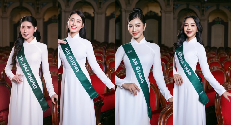Miss Earth Vietnam 2025 contestants. Photo: Provided by the contest organizing committee.