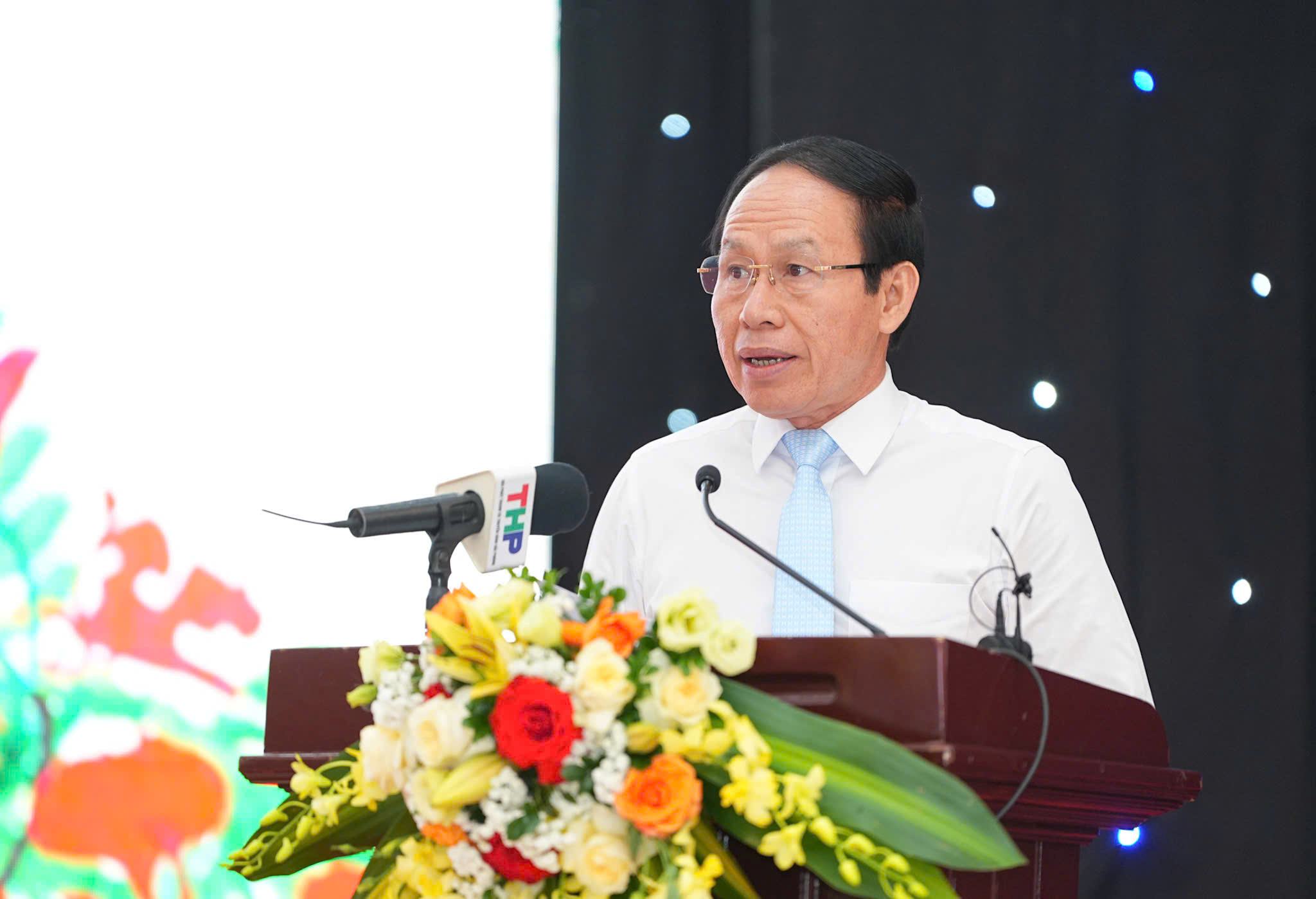 Ong Le Tien Chau - Bi thu Thanh uy Hai Phong phat bieu tai hoi nghi.