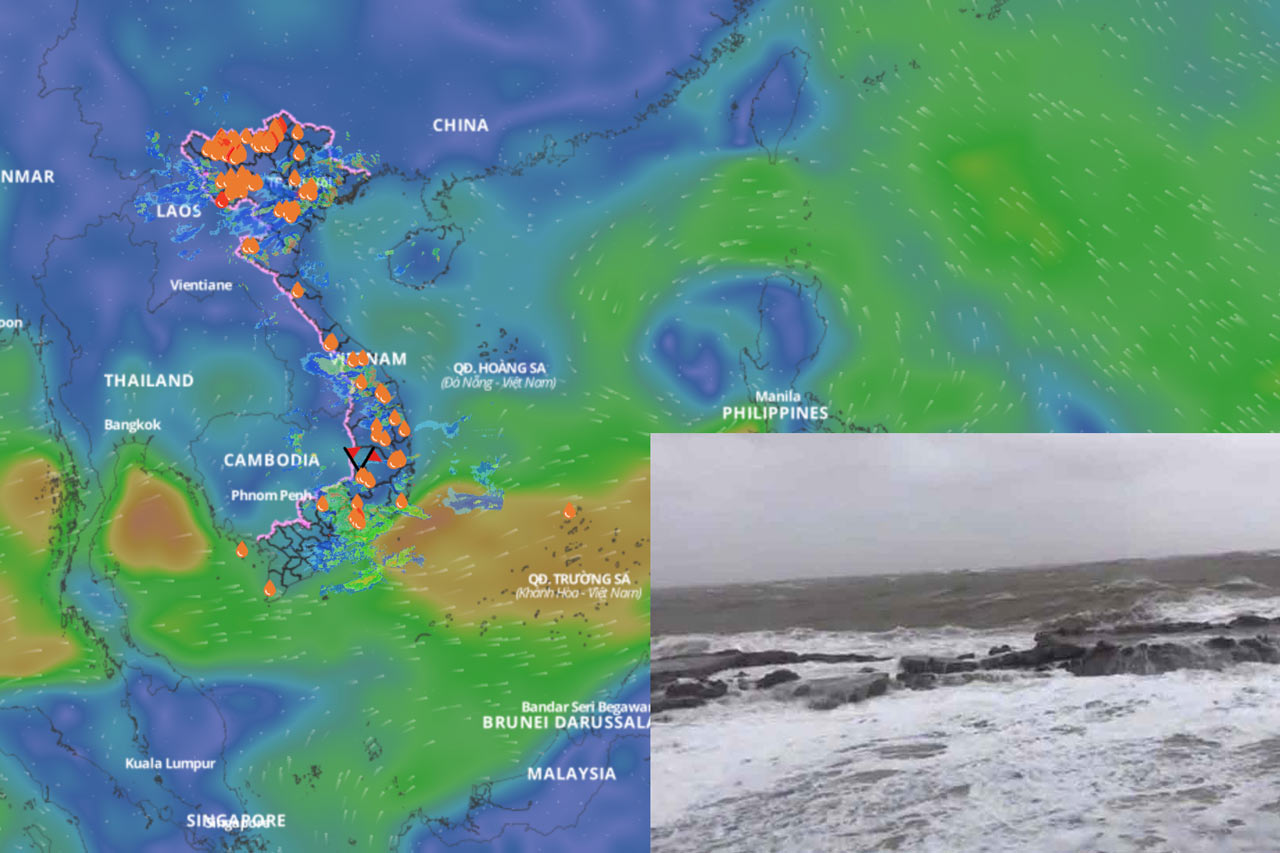 Pronostico de areas de baja presion que causan duchas y tormentas electricas