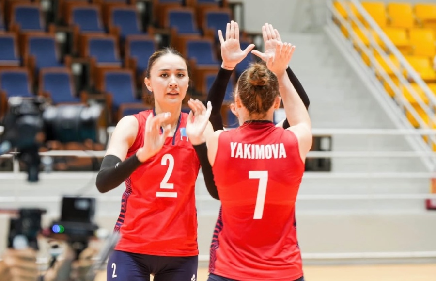 Tuyen bong chuyen Kazakhstan thang tran thu 2 lien tiep. Anh: VFV