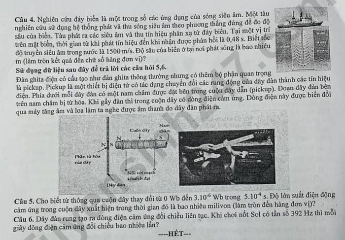 De thi thu tot nghiep THPT mon Ly 2025 - So GDDT Hoa Binh lan 1. Anh: Tuyensinh247