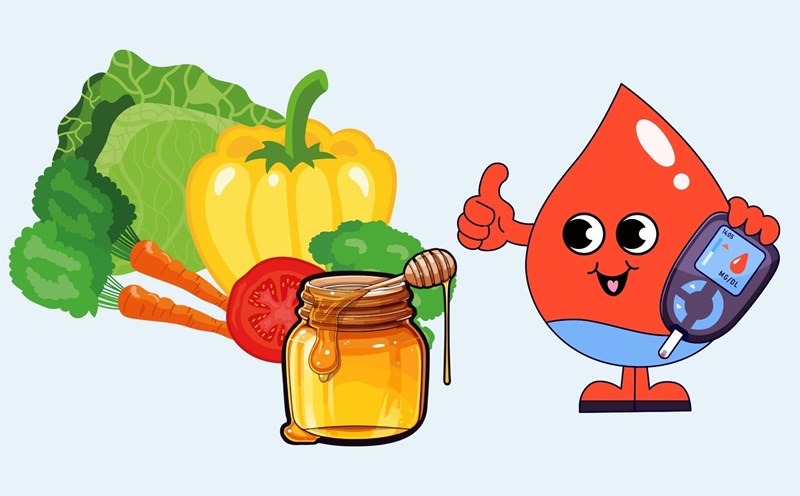 Foods that help increase blood sugar quickly and safely. Graphics: Linh Dan