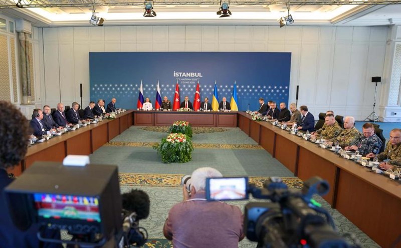 The Russian and Ukrainian delegations hold talks in Istanbul, Turkey, on June 2, 2025. Photo: Xinhua
