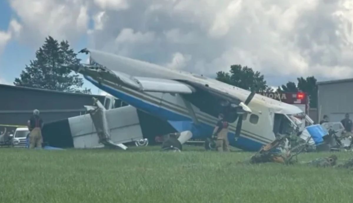 La escena del accidente aereo en Tennessee (EE. UU.). Foto: VNA