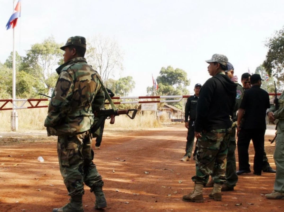Soldados camboyanos en la provincia de Odar Meanchey, Camboya - Bordera de Tailandia. Foto: AFP/TTXVN