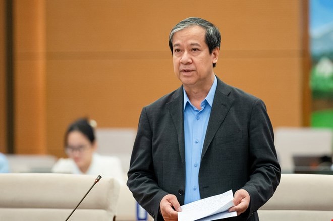Bo truong Bo Giao duc va Dao tao Nguyen Kim Son. Anh: Quochoi.vn 