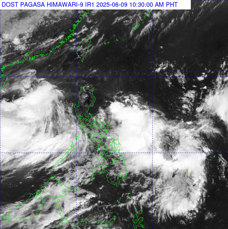 The low pressure in the East Sea is likely to strengthen into a tropical depression or tropical storm in the next 24 hours or a few days. Satellite photo: Pagasa