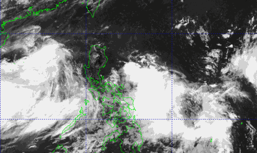 Áp thấp vào Biển Đông có khả năng mạnh lên thành áp thấp nhiệt đới hoặc bão nhiệt đới trong 24 giờ hoặc vài ngày tới. Ảnh vệ tinh: Pagasa