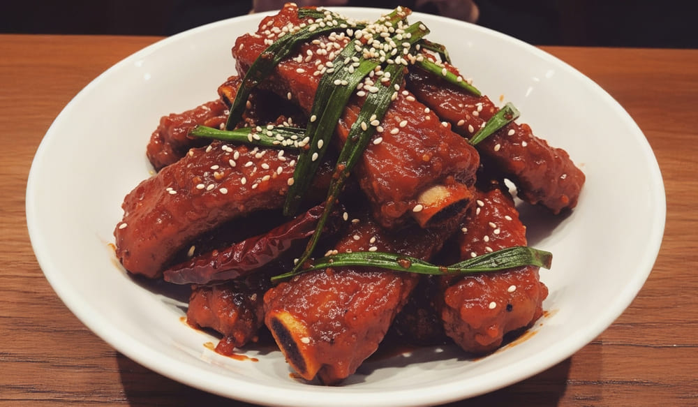 Las costillas picantes con salsa de chile coreano son bastante faciles de hacer y no toman demasiado tiempo para las amas de casa. Foto: Anh Quoc