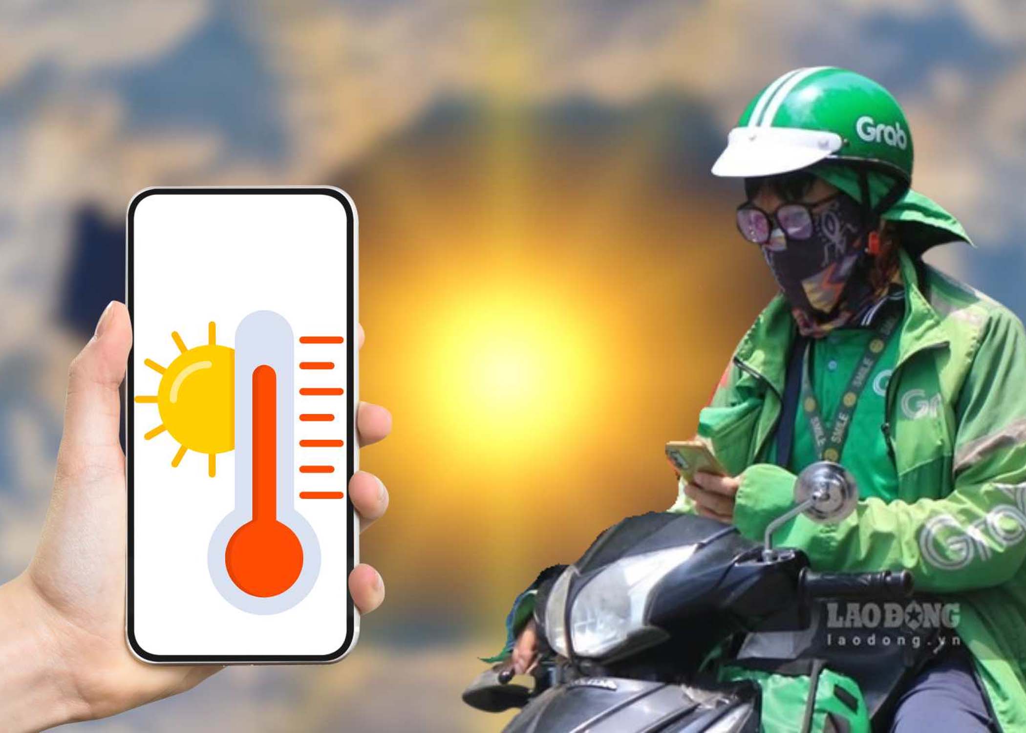 Notes when using a smartphone screen in the sun. Graphics: Hao Thien