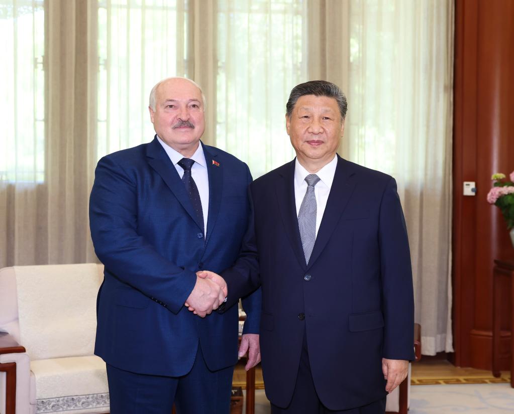 Secretario General, el presidente chino, Xi Jinping, recibio al presidente Bielorrusia Alexander Lukashenko en Beijing, China, el 4.6.2025. Foto: Xinhua