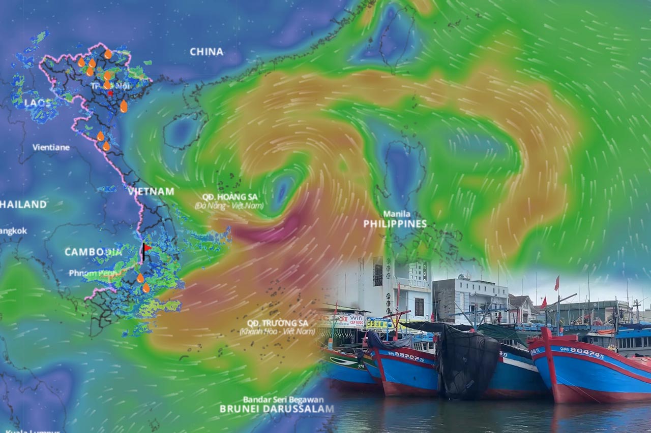 Considere el escenario del camino del area de baja presion cuando se fortalezca en el Typhoon No. 1