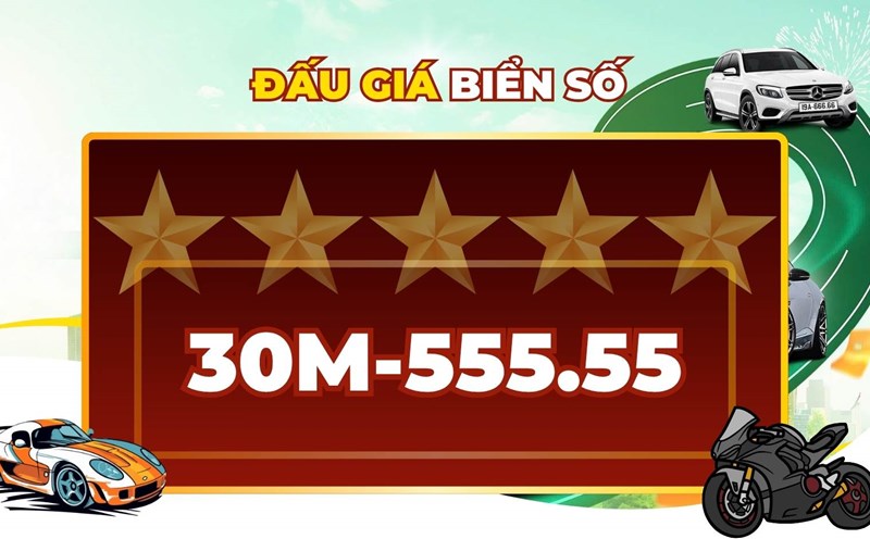 Super beautiful 5-digit license plates in Hanoi will be available in the auction on June 10