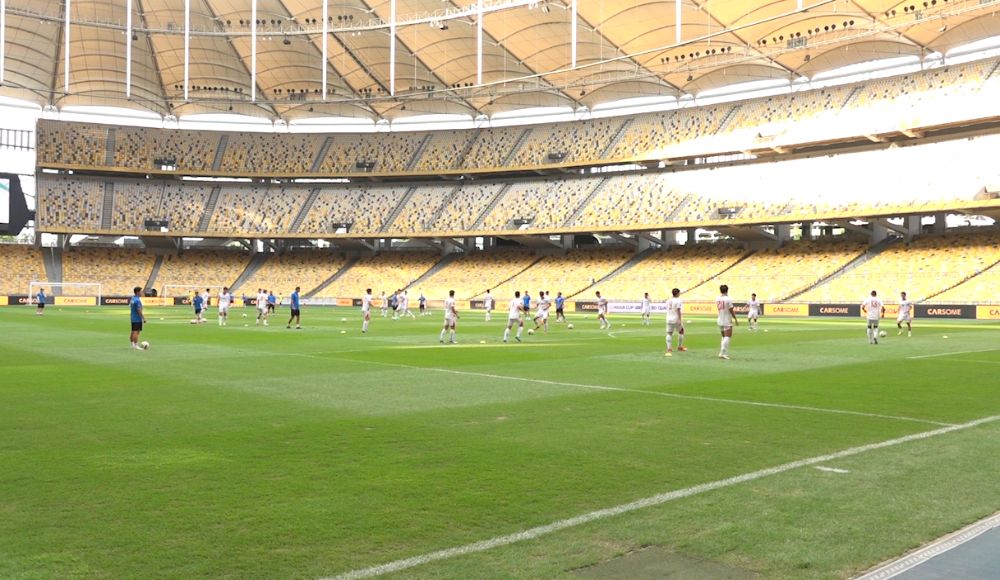 Estadio Bukit Jalil antes del partido entre Vietnam y Malasia.
